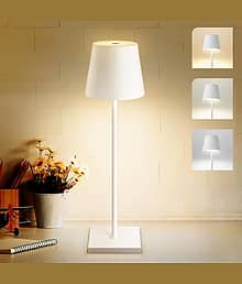 FORTUQO White Bedside Table Lamp ( Pack of 1 )