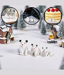 Flenzy 3 Piece of Polar Bear Doll figurines Showpiece