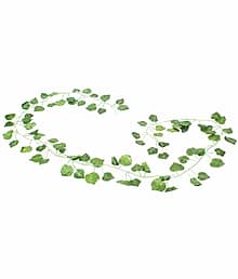 Floriva - Artificial mini green grass with wood pot for home decor Artificial Plant (215 cm, Green)