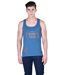 Force NXT Pack of 1 Cotton Sleeveless vest For Men ( Blue )