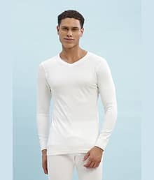 Force NXT Pack of 1 Cotton Blend Thermal Tops For Men's ( White )
