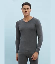 Force NXT Pack of 1 Cotton Blend Thermal Tops For Men's ( Grey )