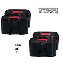 Freshwind Nylon Big Underbed Storage Bag Moisture Proof Cloth Organizer Toy Organizer with Zippered Closure( pack of 4 )the best quality