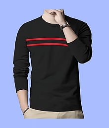 GARBLY Men Cotton Blend Regular Fit Solid T-Shirt ( Black )