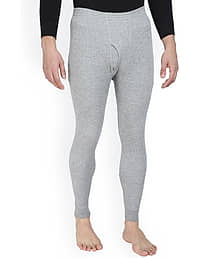 GET GOLF Pack of 1 Cotton Blend Thermal Bottoms For Men's ( White )