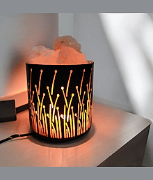 GLOBAL AROMA Orange Himalayan Salt Table Lamp ( Pack of 1 )