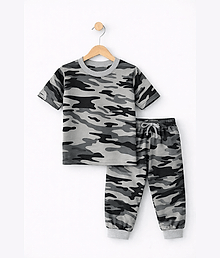 Generic Pack of 1 Boys Hosiery T-Shirt & Trackpants Set ( Grey )