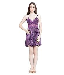 Gizzline Multicolor 3 Satin Women Baby Doll Dress Without Panty