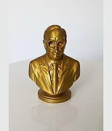 Golden Resin Dr.Bheem Rao Ambedkar Statue Showpiece | Decorative Male Figure Sculpture for Home & Office | Premium Table Decor