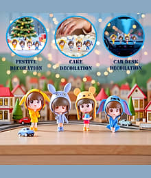 Gopalvilla 4 Piece of Creative Cartoon Character Girls Showpiece
