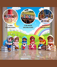 Gopalvilla 6 Piece of Schoolbag Play Game Couple Figurine Showpiece