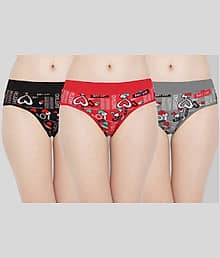 Hanuchem Pack of 3 Cotton Lycra Hipster For Women ( Multicolor8 )