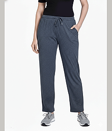 HeteShe Cotton Solid Women Pyjama ( Indigo )
