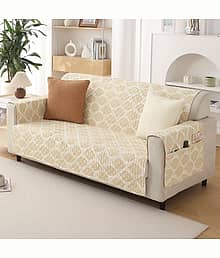 Home Beautifier 2 Seater Polyester Sofa Cover ( Pack of 1 )