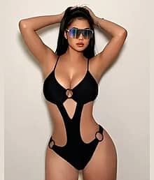 INNER SOUL Black Lycra Women Baby Doll Dress With Panty