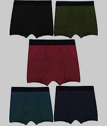 Inner Element Pack of 5 Cotton Trunks For Men's ( Multicolor )