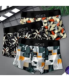 Jicks Pack of 3 Nylon Trunks For Men's ( Multicolor )