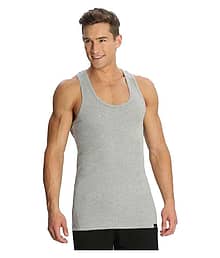 Jockey Grey Sleeveless Vests Single Pack
