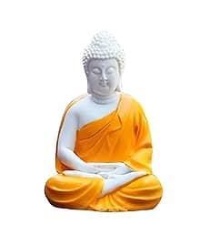 Khushi Enterprises Resting Buddha Showpiece 14 cm - Pack of 1