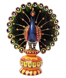 Krishna Handicrafts Multicolour Wood Handicraft Showpiece - Pack of 1