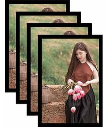 Krishna Wood Black Single Photo Frame No. of Pieces- 4