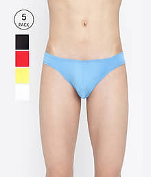 La Intimo Pack of 5 Polyester Briefs For Men's ( Multicolor15 )