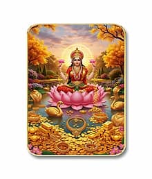 Livin'luxe Goddess Lakshmi MDF Wall Art with Table Top Stand & Wall Hanging Hole