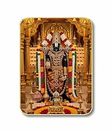 Livin'luxe Lord Venkateswara Tirupati Balaji MDF Wall Art with Table Top Stand