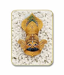 Livin'luxe Shrinath Ji Krishna Mukut MDF Wall Art with Table Top Stand