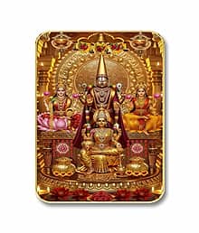 Livin'luxe Tirupati Balaji MDF Religious Wall Art with Table Top Stand & Wall Hanging Hole