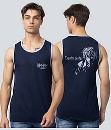 Looks United Cotton Men's Vest ( Blue )
