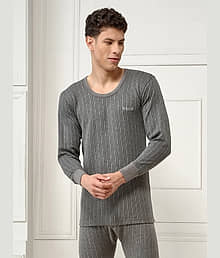 Lux Inferno Pack of 1 Cotton Thermal Tops For Men's ( Grey )