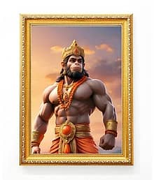 MANARAYAN CREATION Wood Wall Hanging Gold Single Photo Frame No. of Pieces- 1