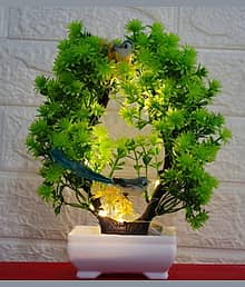 Modo® Artificial Plant with Sparrow & Light - Green Colour (23.5)