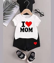 MUSNAHGARMENTS Pack of 1 Baby Boys Cotton T-Shirt & Shorts Set ( White )