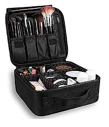 Makeup Cosmetic Travel Toiletry Hand Bag Organizer with Adjustable Divider