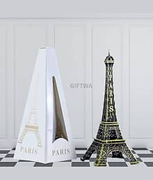 Metal Eiffel Tower Miniature Showpiece, Antique Finish Souvenir Model(13cm)
