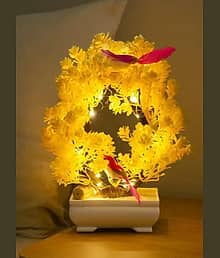 Modo® Artificial Plant with Sparrow & Light - Yellow Colour(23.5)