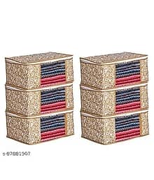 Non Woven Saree Cover Storage Bags for Clothes with Premium Quality Combo Offer Saree Organizer for Wardrobe/Organizers for Clothes/Organizers for War