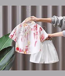 Ocvito Pack of 1 Baby Boys Cotton Blend Shirt & Shorts Set ( White )