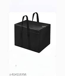 PARADISE CREATION Full Black Underbed Storage Bag Big Size Underbed Storage Bag Cloth Organizer Blankets Big Storage With Zippered Closure