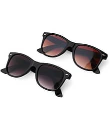 PIRASO Black Square Sunglasses ( Pack of 2 )