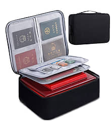 PRIMIYARA A4 Document file organizer Bag Safe Pouch for Home Office Travel