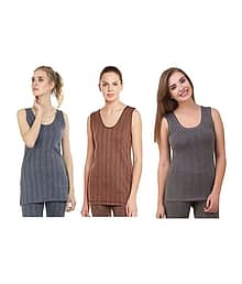 Paryag Woollen Thermal Tops - Multi Color Pack of 3