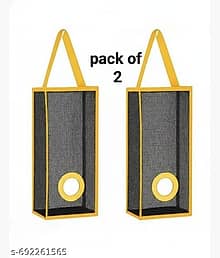Plastic Bag Holder,Hanging Storage Mesh Garbage Dispensers Folding Trash Bags Holder Organizer Recycling Shopping Pocket Hanging Containers for Kitche