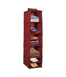 PrettyKrafts 6 Tiers Clothes Hanging Organizer, Wardrobe for Regular Garments, Shoes Storage Cupboard, Hanger Bag-