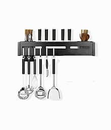 RAMDEV ENTERPRISE Kitchen Shelf Stainless Steel Wall Mount Knife Holder Spatula Ladle Hanging Hooks, Cutlery Holder , Storage Rack High Grade Metal Mu