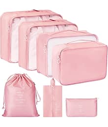 ROUTINE Packing Cubes 7 Set Travel Organizer Cubes for Suitcases Lightweight Luggage Packing Orginzers for Travel Acessories