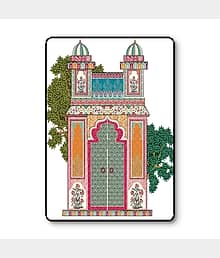 Rajasthani Palace Door Wall Art | Traditional Mughal UV Print