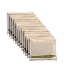 Rangro Premium Saree & Blouse Storage Organizer Bags Set of 12 with Zip Closure for Wardrobe,Clothes & Travel Packing,Reusable Cloth Organizer,Storage